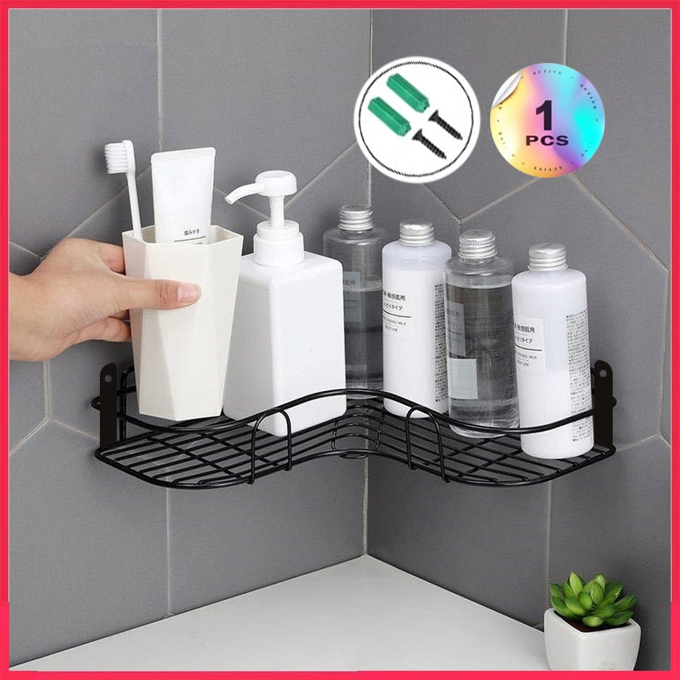 50% korting - MetalSink™ Multifunctionele wandhouder Zelfklevende wasbak organiser hoekplank Metalen opbergplank