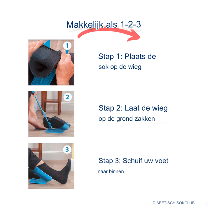 Meer dan 50% korting | QuickSock™ sokhulp schuifset (eenvoudig aan, eenvoudig uit)