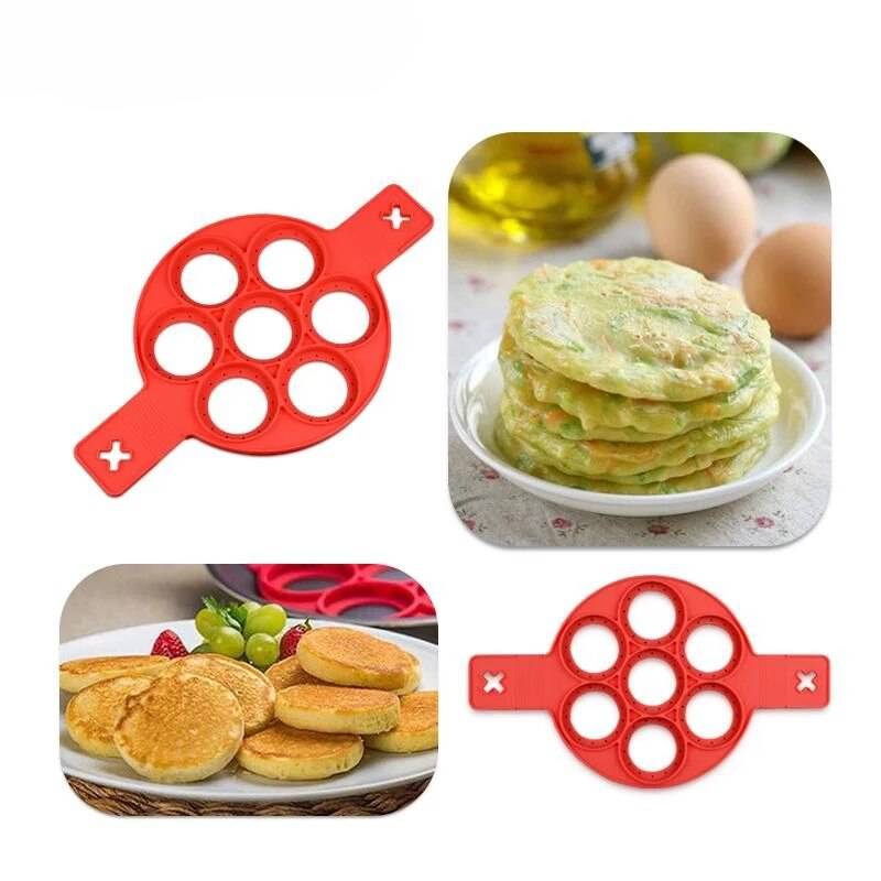 50% korting - QuickFlip™ pannenkoekenvorm met antiaanbaklaag - 1+1 Gratis