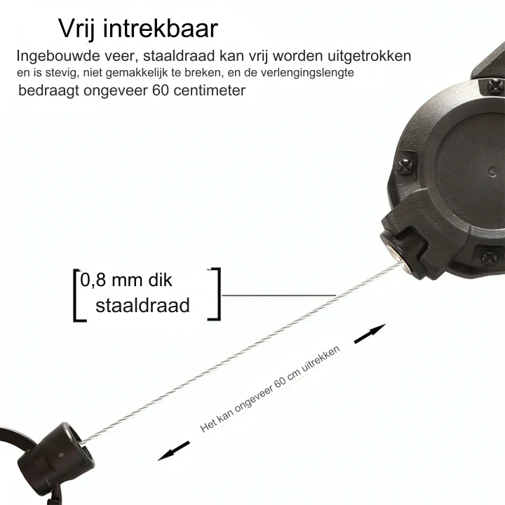 1 + 2 GRATIS VANDAAG | RopeGuard™ | Tactische staalkabelsleutelhanger - Laatste Verkoopdag