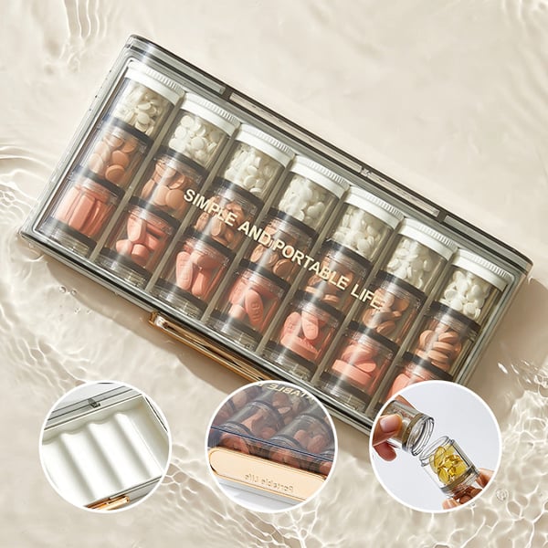 VITAQ™ Portable High Capacity Weekly Pill Box