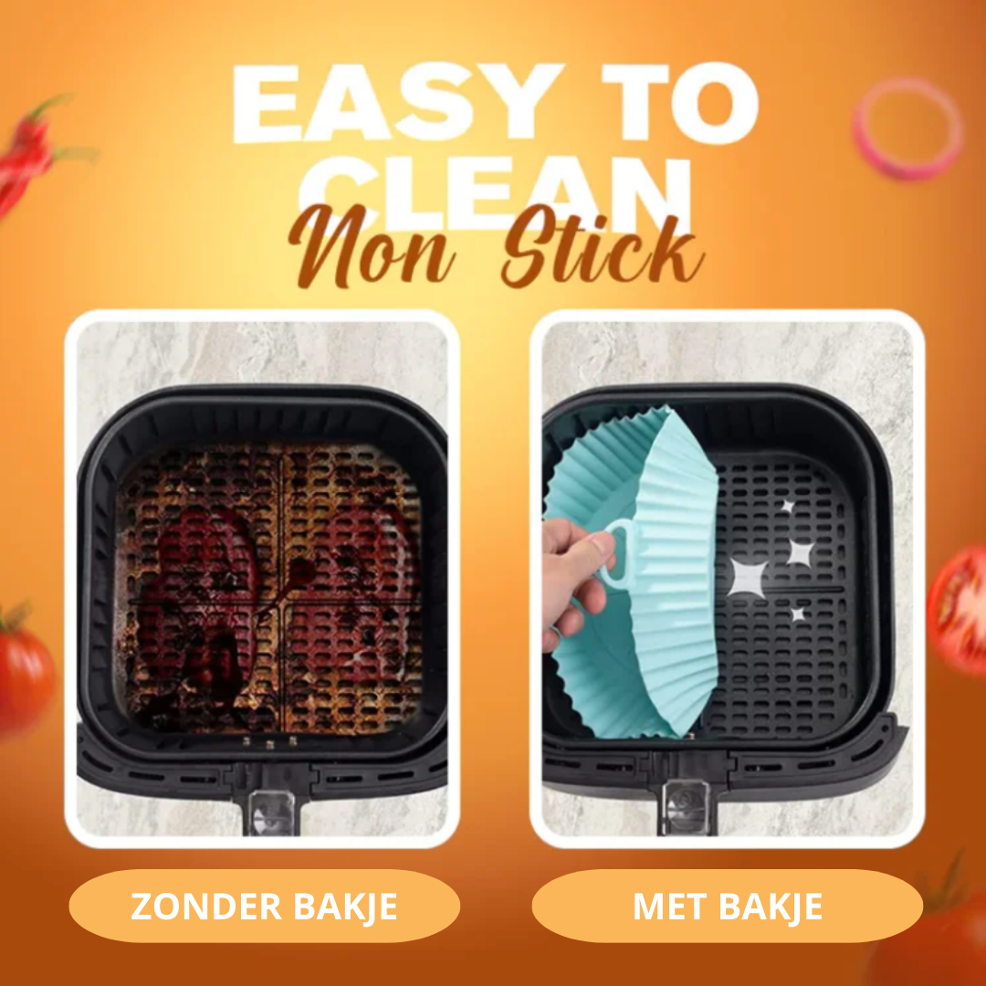 2+1 GRATIS | EZClean Fryer™ - Herbruikbare Airfryer Siliconen Bakjes