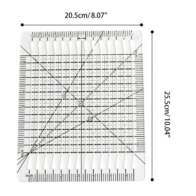 EasySew™ 5-in-1 Ruler for cutting fabric